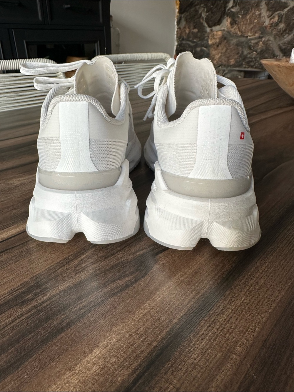 On Running All-White Women’s Athletic Running Shoes - Picture 4 of 7